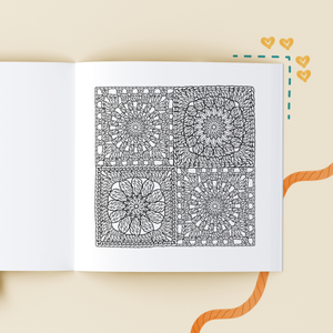 Crochet Granny Squares: Relaxation Coloring Book