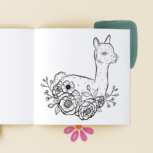 Flowered Farm Friends: Cheerful Coloring Book
