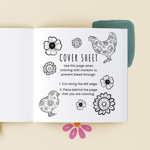Flowered Farm Friends: Cheerful Coloring Book