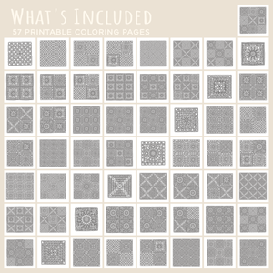 Download Crochet Granny Squares: Relaxation Printable Coloring E-Book
