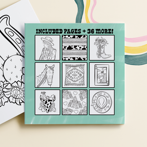 Western Darlin': Carefree Coloring Book