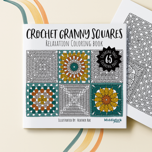 Crochet Granny Squares: Relaxation Coloring Book