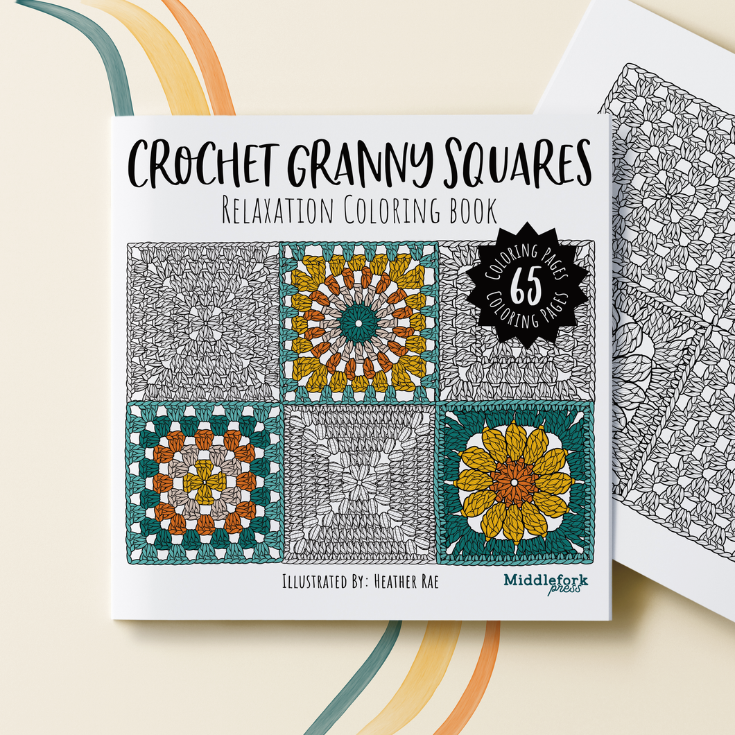 Crochet Granny Squares: Relaxation Coloring Book